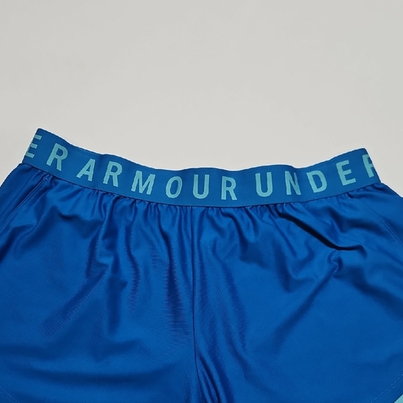 Under Armour Women's Teal and Blue Athletic Shorts - Picture 3 of 8